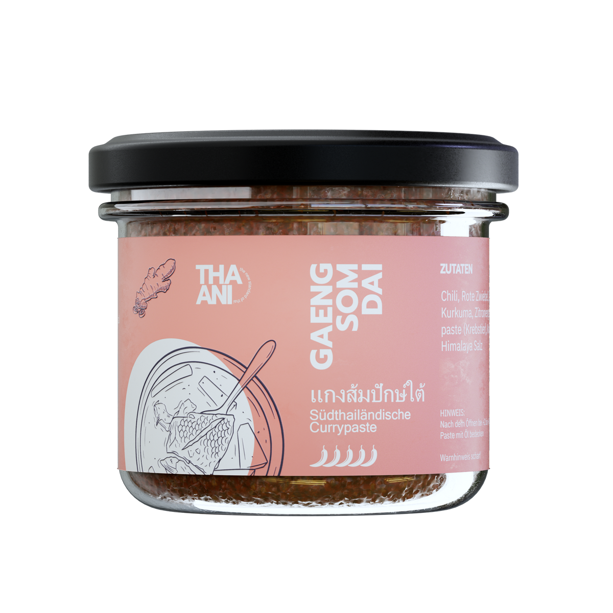 Gaeng Som Dai Currypaste, 100-g-Glas, Etikett Vorderseite