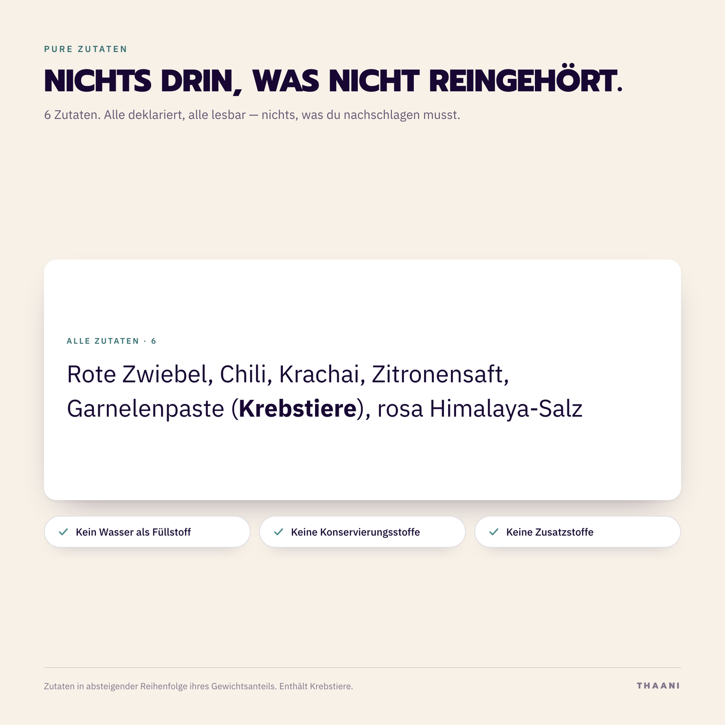 Gaeng Som – Zutatenliste: alle Zutaten deklariert, ohne Zusatz- und Konservierungsstoffe