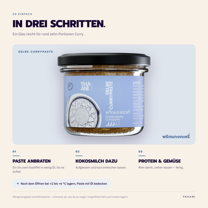 Gelbe Currypaste – Zubereitung in drei Schritten