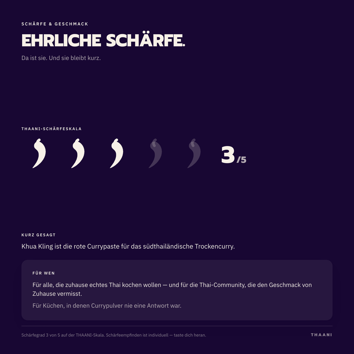 Khua Kling – Schärfegrad auf der THAANI-Skala und für wen die Sorte gemacht ist