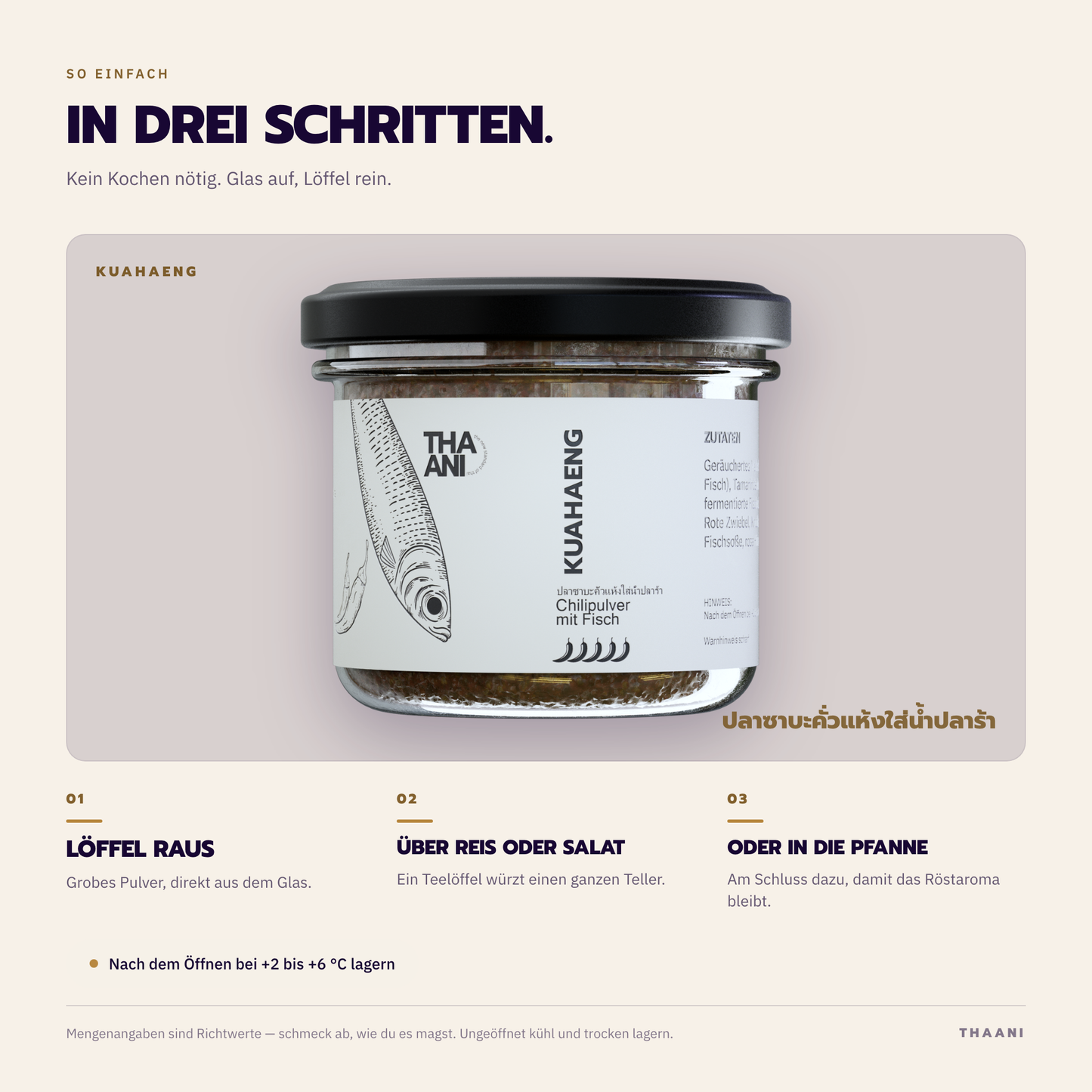 Kuahaeng – Zubereitung in drei Schritten