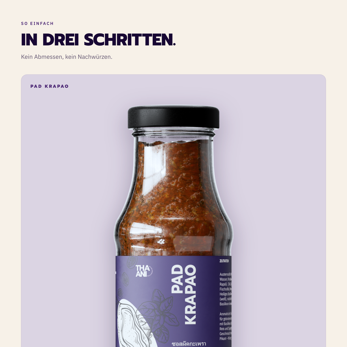 Pad Krapao – Zubereitung in drei Schritten