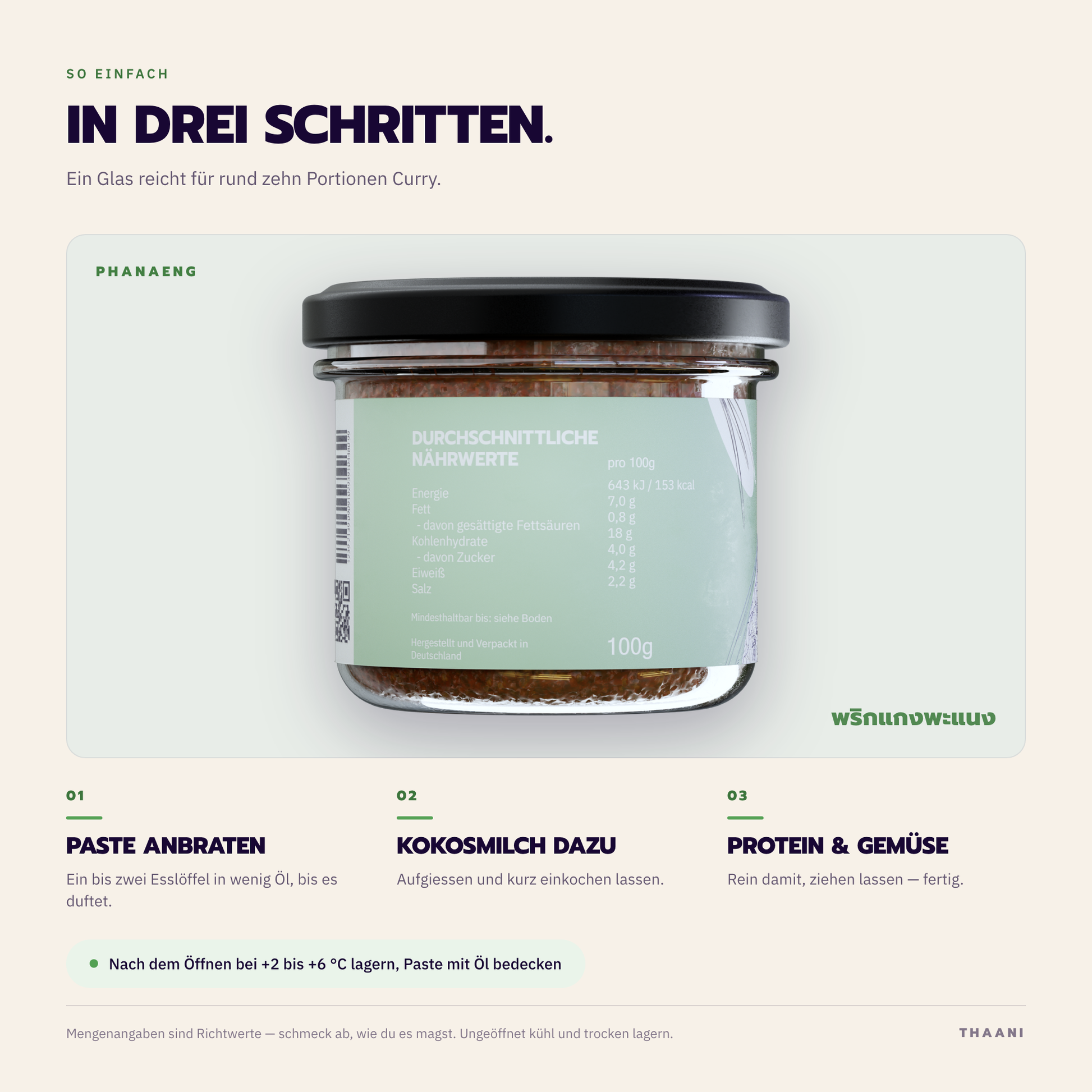 Phanaeng – Zubereitung in drei Schritten