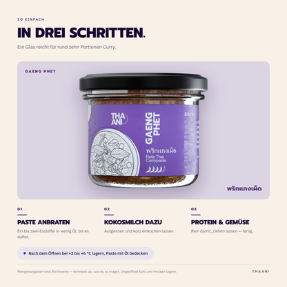 Gaeng Phet – Zubereitung in drei Schritten