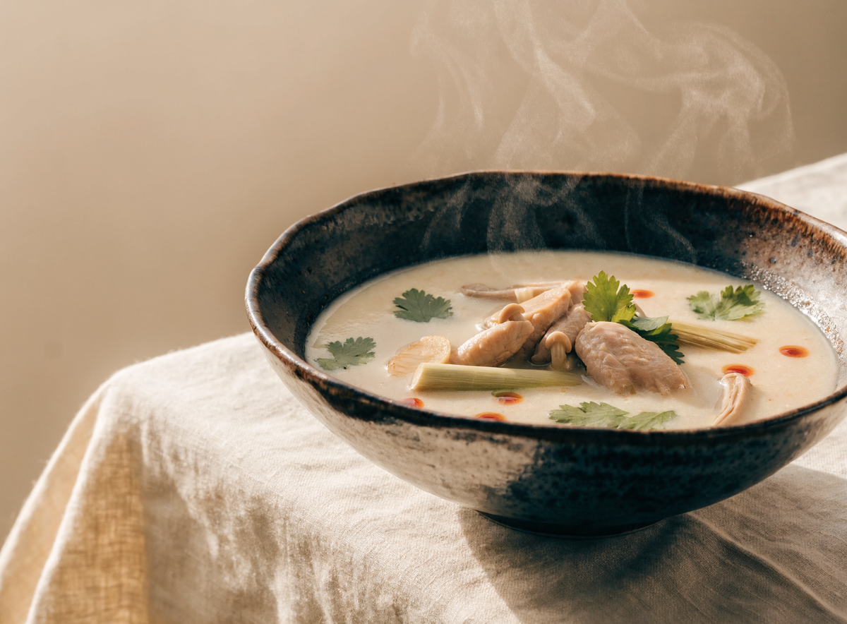 Tom Kha Gai — Kokossuppe mit Galgant und Zitronengras