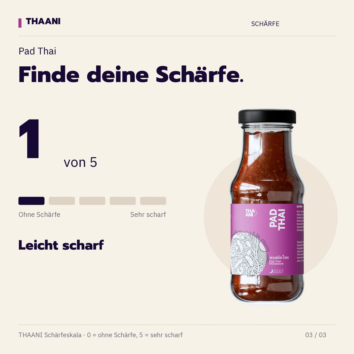 Pad Thai – Schärfegrad 1 von 5 (thaani-infografik-pad-thai-schaerfe-v3)
