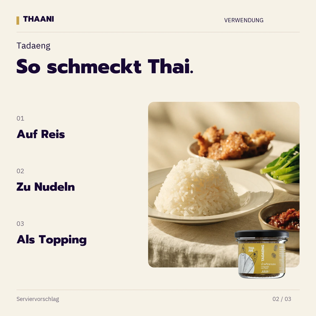 Tadaeng – Auf Reis, Zu Nudeln, Als Topping (thaani-infografik-tadaeng-anwendung-v3)