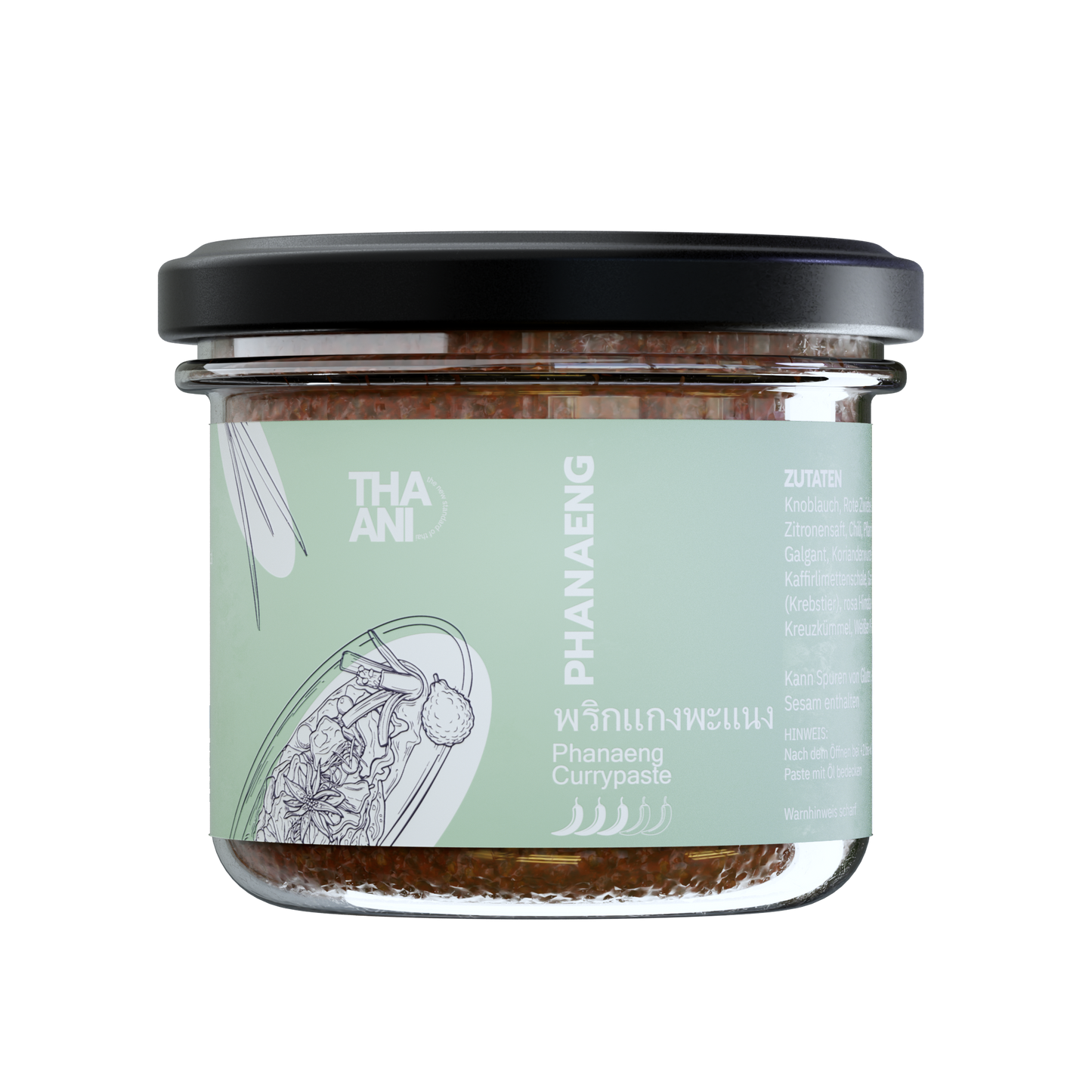 Phanaeng Currypaste, 100-g-Glas, Etikett Vorderseite