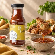 Nam Jim Gai — Sweet and sour dipping sauce with a prepared dish