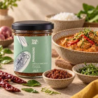 Phanaeng — Currypaste für Phanaeng mit serviertem Gericht