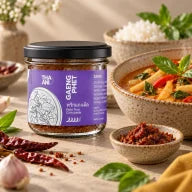 Gaeng Phet — Rote Currypaste mit serviertem Gericht